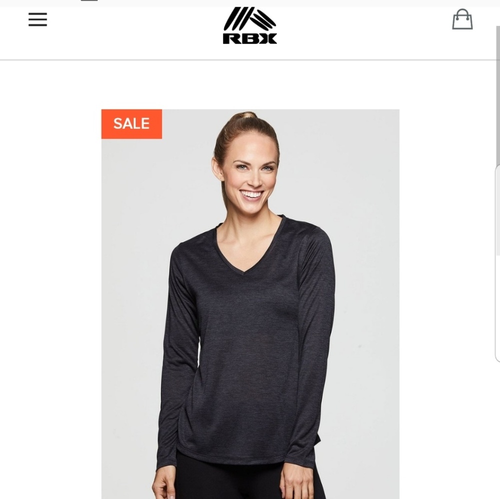 RBX Stratus Long Sleeve V-Neck Running Tee 
